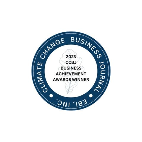 Climate Change Business Journal EBI, Inc. 2023 CCBJ Business Achievement Awards Winner