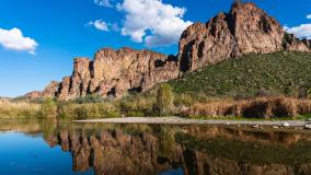 The Salt River near Mesa, Arizona