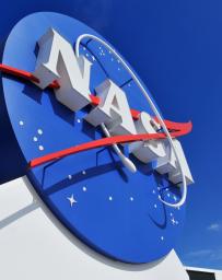 NASA sign from below