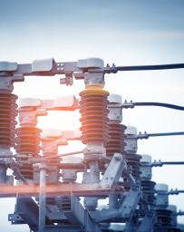 High voltage circuit breaker in a power substation