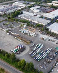 Aerial view of King County site for the South Annex Base development along with South Base in the foreground.