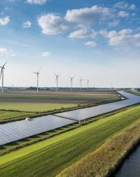 Wind energy stock image